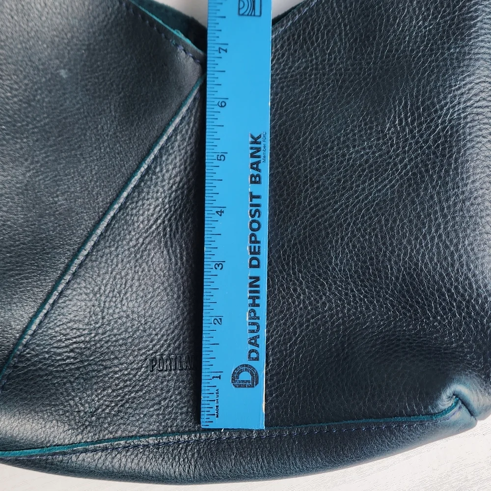 Portland Leather Goods Small Naomi In Boreal Teal Green Shoulder Bag - Picture 6 of 10